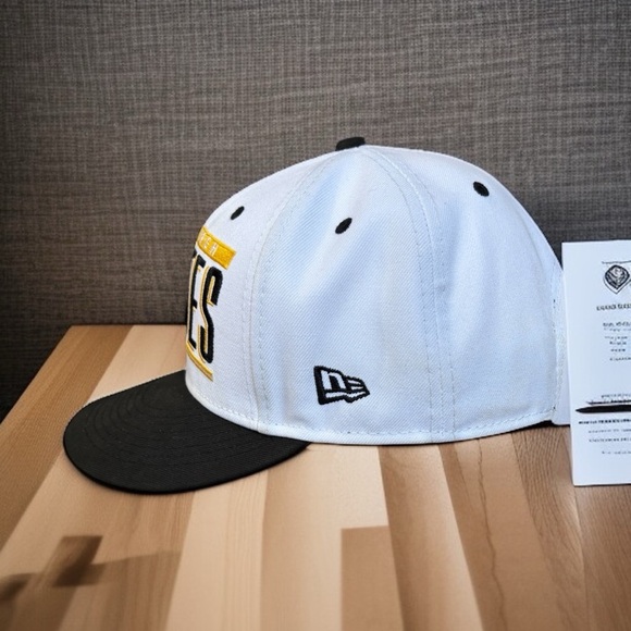 New Era 9Fifty Pittsburgh Pirates Hat White Black Gold Adjustable Cap OS - Picture 3 of 4